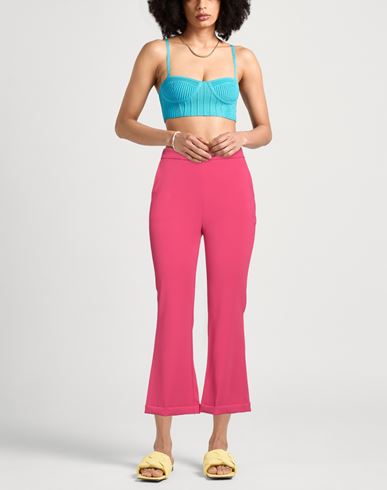 Woman Pants Magenta Size 6 Polyester, Elastane