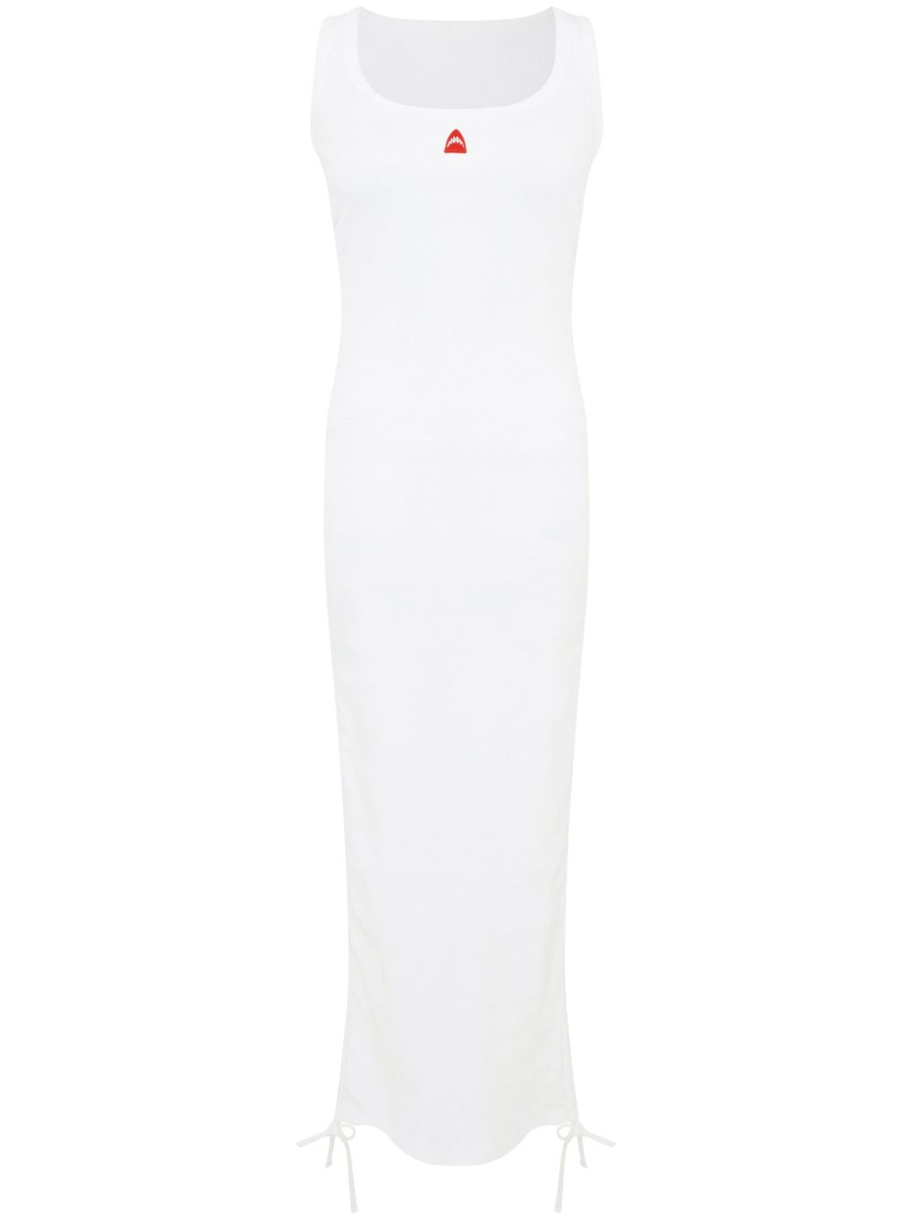 Ruched-detailing dress - White