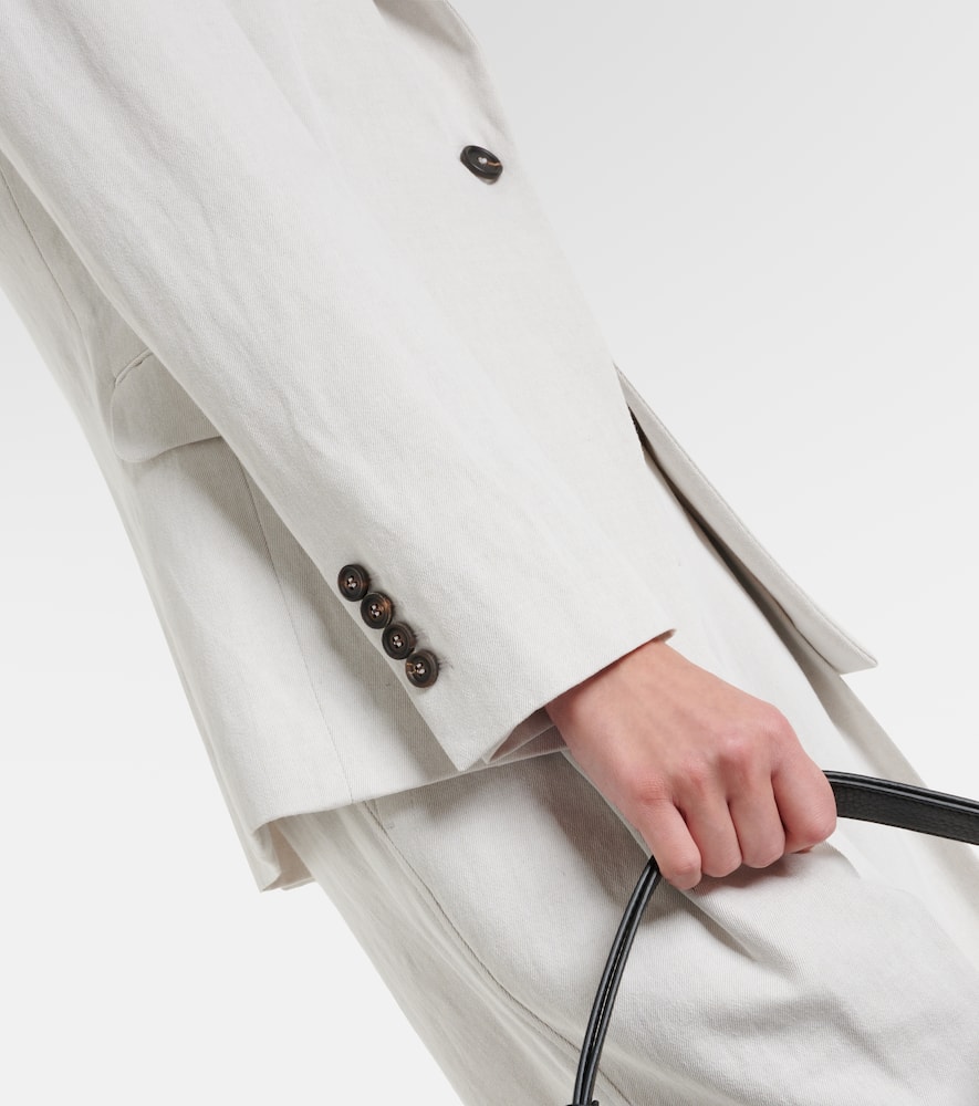Cotton and linen blazer