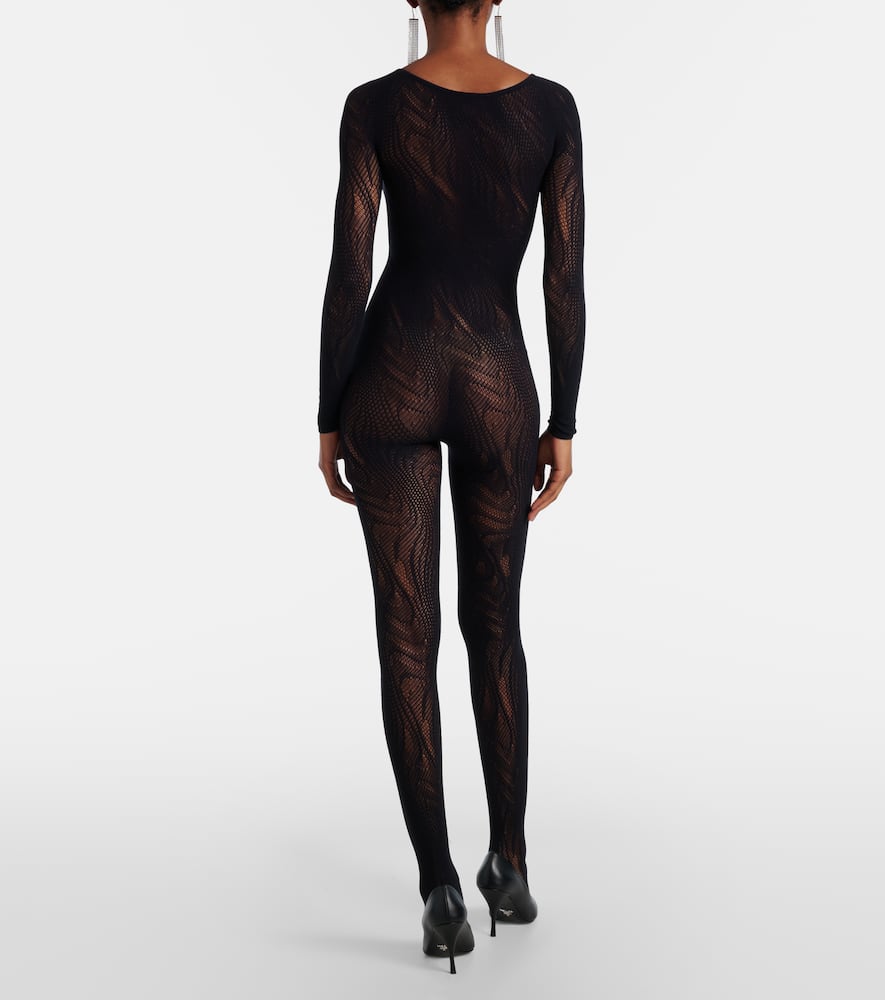 Sheer mesh catsuit