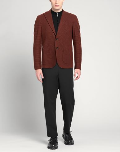 Man Blazer Brown Size 40 Virgin Wool, Cashmere