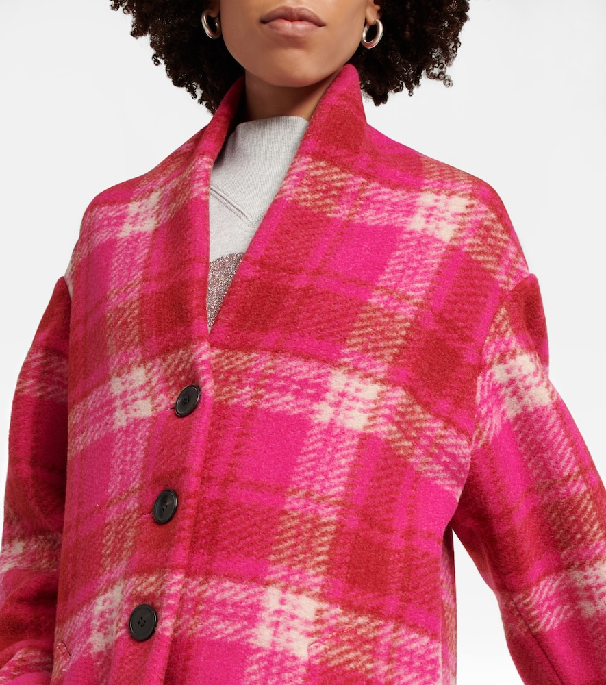 Checked flannel coat