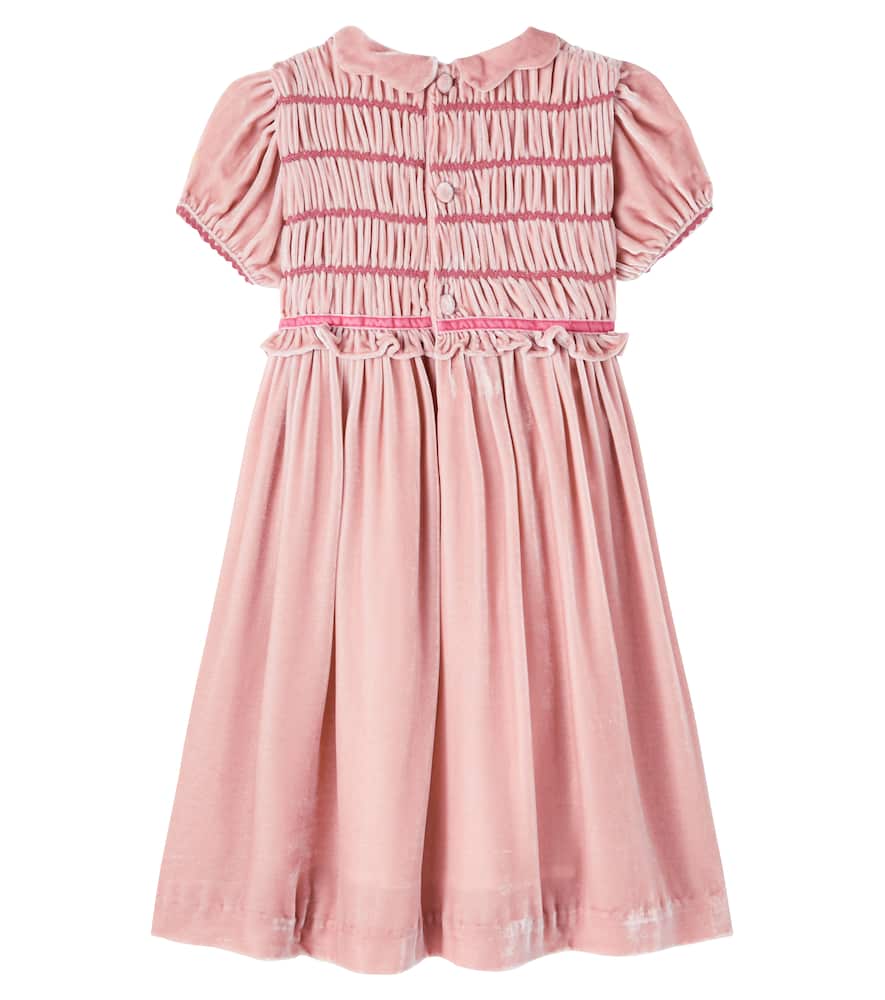 Lurdes shirred velvet dress