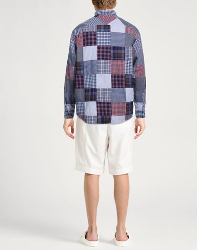 Man Shirt Blue Size S Cotton, Polyester
