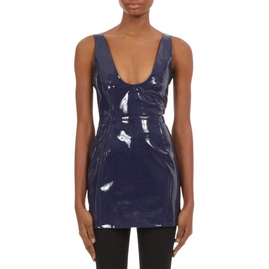 Short Patent Nappa Dress