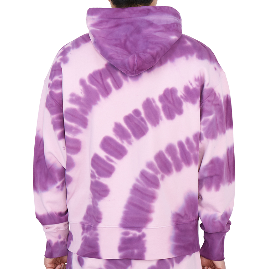 Logo-print tie-dye hoodie