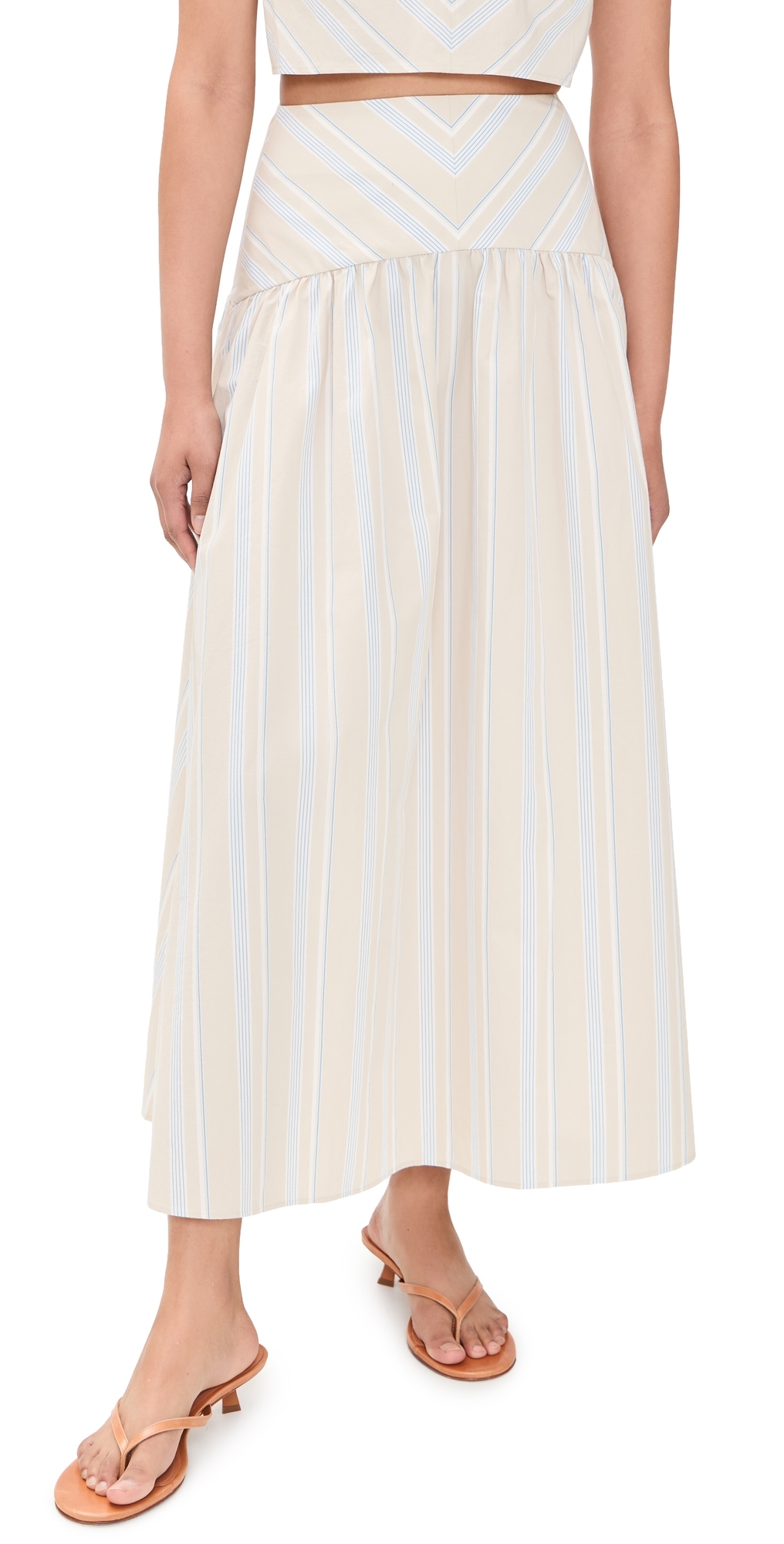 Adaline Skirt Beige Stripe