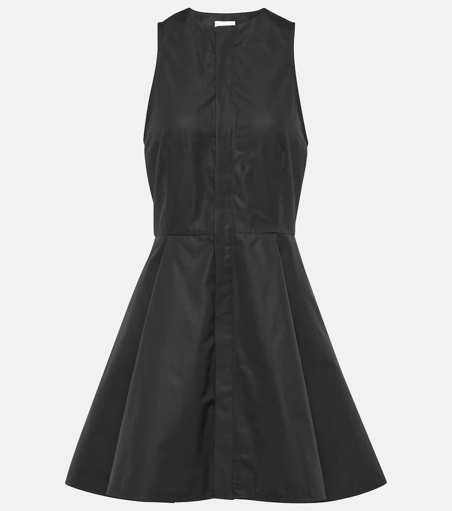 Godet cotton poplin shirt dress