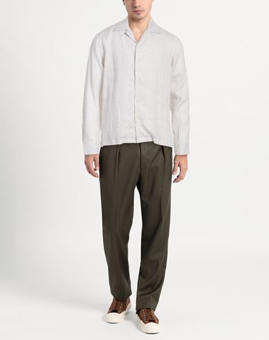 Man Shirt Beige Size M Linen