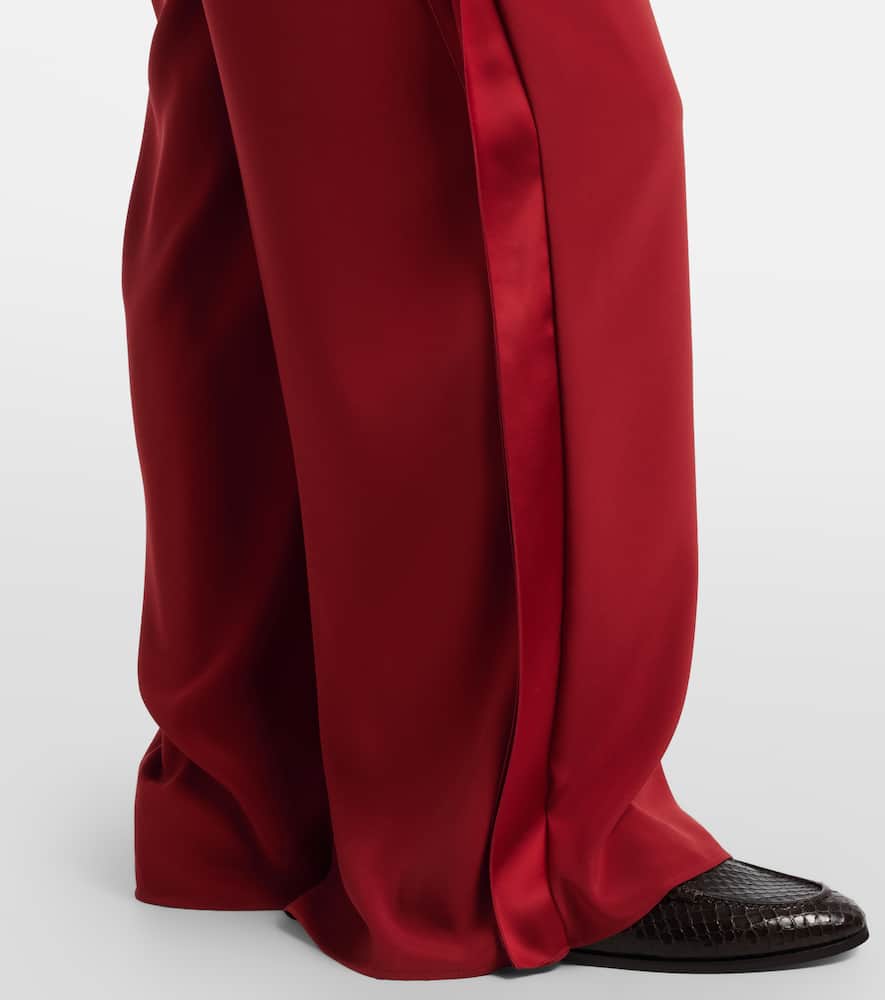Crêpe wide-leg pants