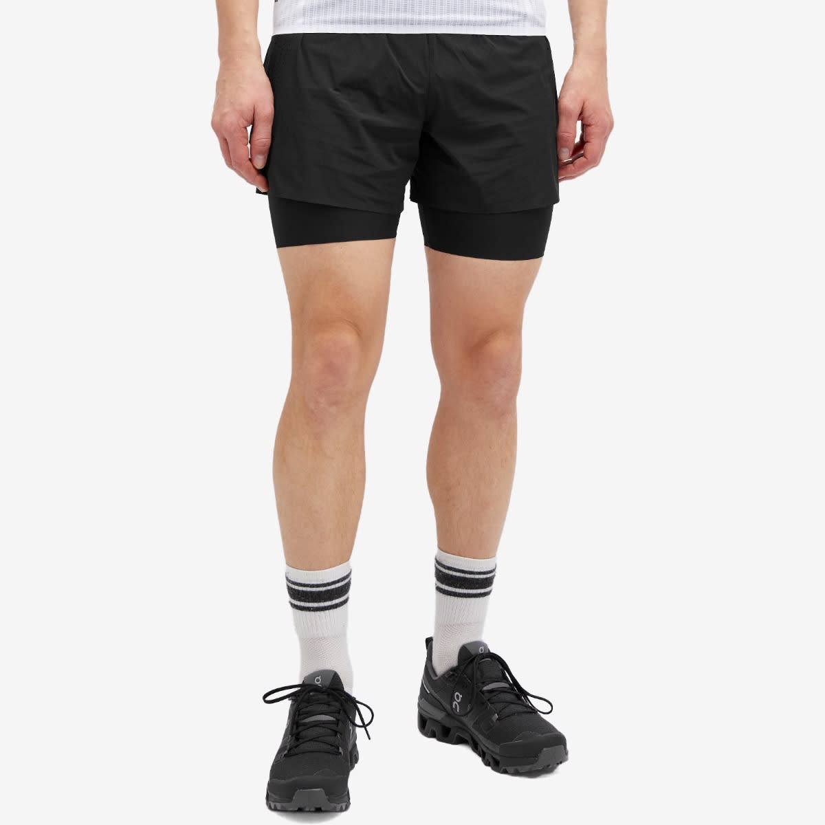 Men's Dual Run Shorts in Black