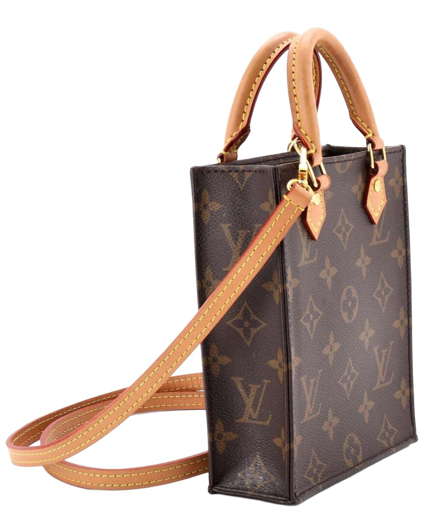 Brown Monogram Canvas Petit Sac Plat (Authentic Pre-Loved)