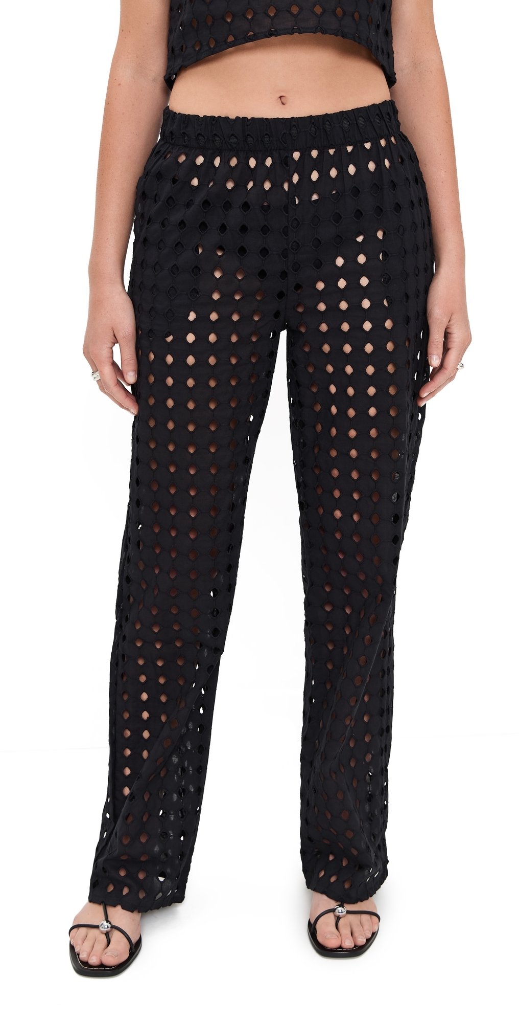 Eyelet Odette Pants Black