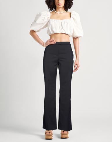 Couture Woman Pants Black Size 12 Cotton, Polyamide, Elastane