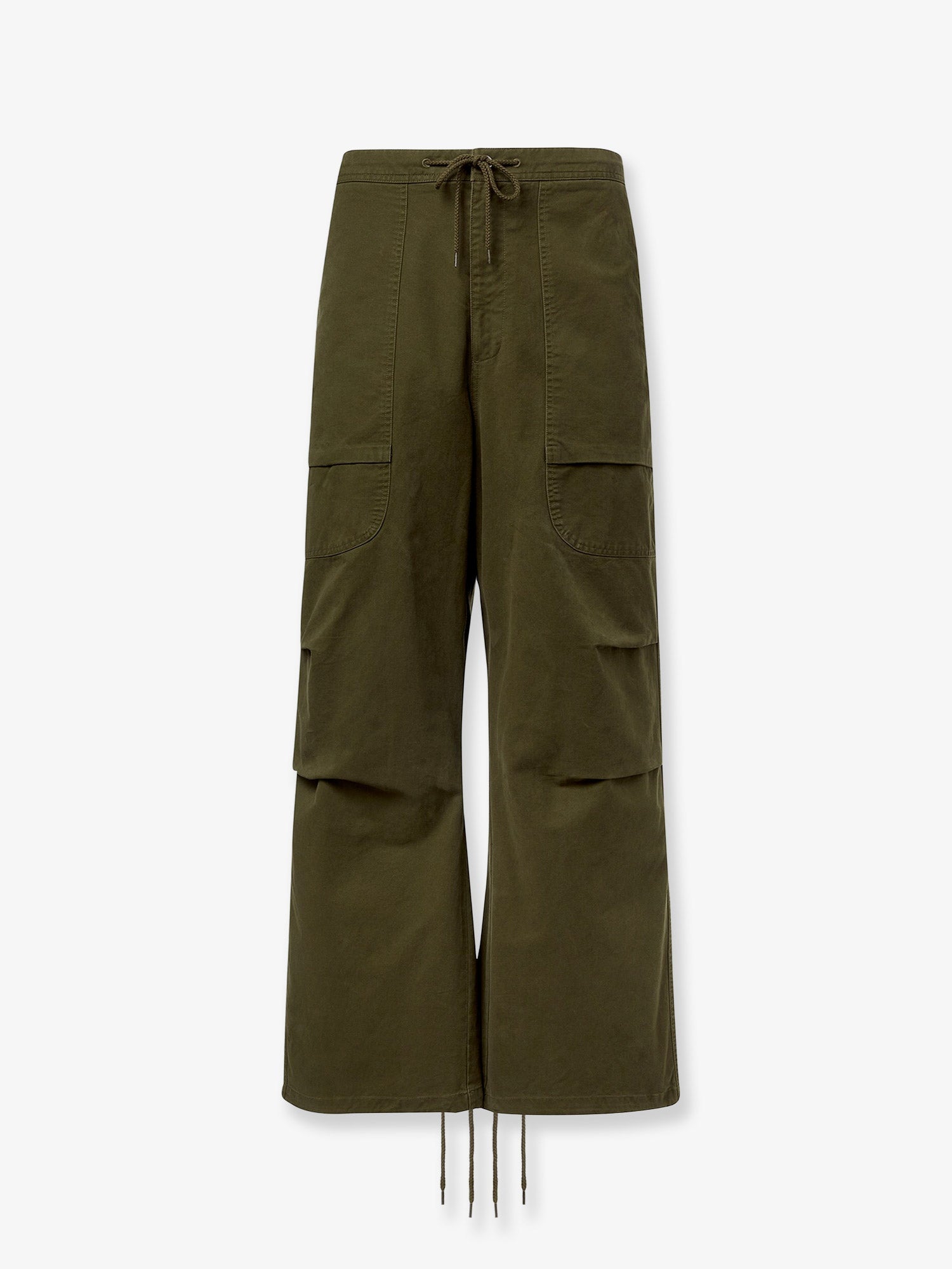 Wide-Leg Cargo Cargo Pants — Green