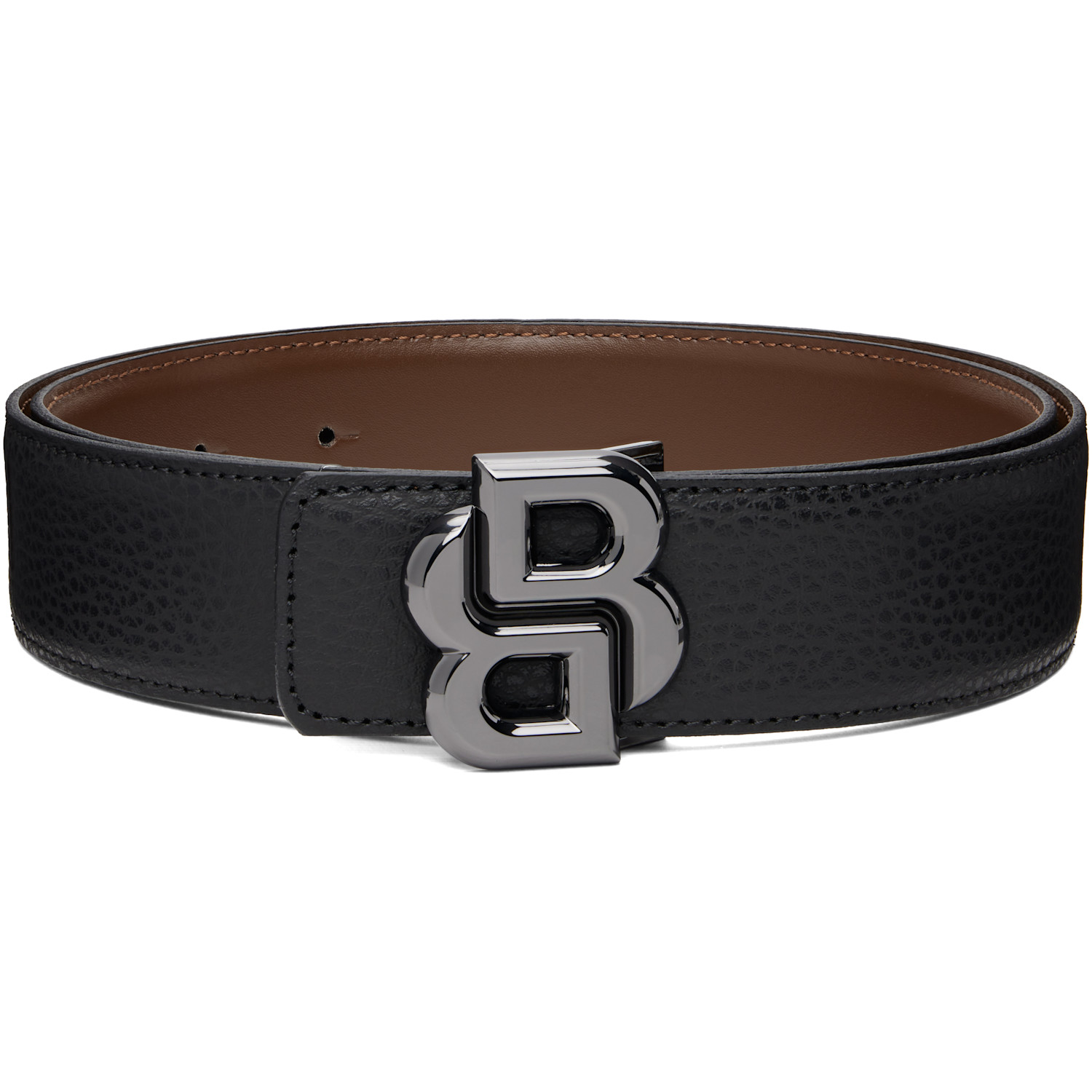 Black & Brown Double-B Monogram Reversible Belt