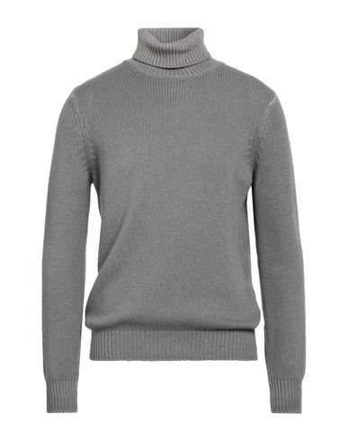 Man Turtleneck Grey Size 42 Merino Wool, Silk, Cashmere