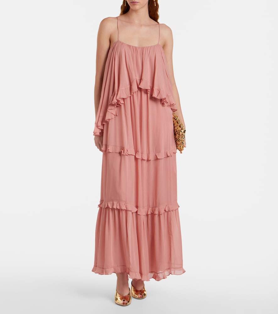Luna ruffled tiered maxi dress