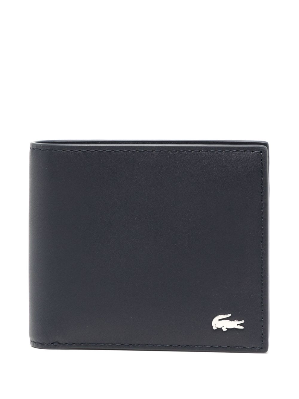 Logo-plaque leather wallet - Blue