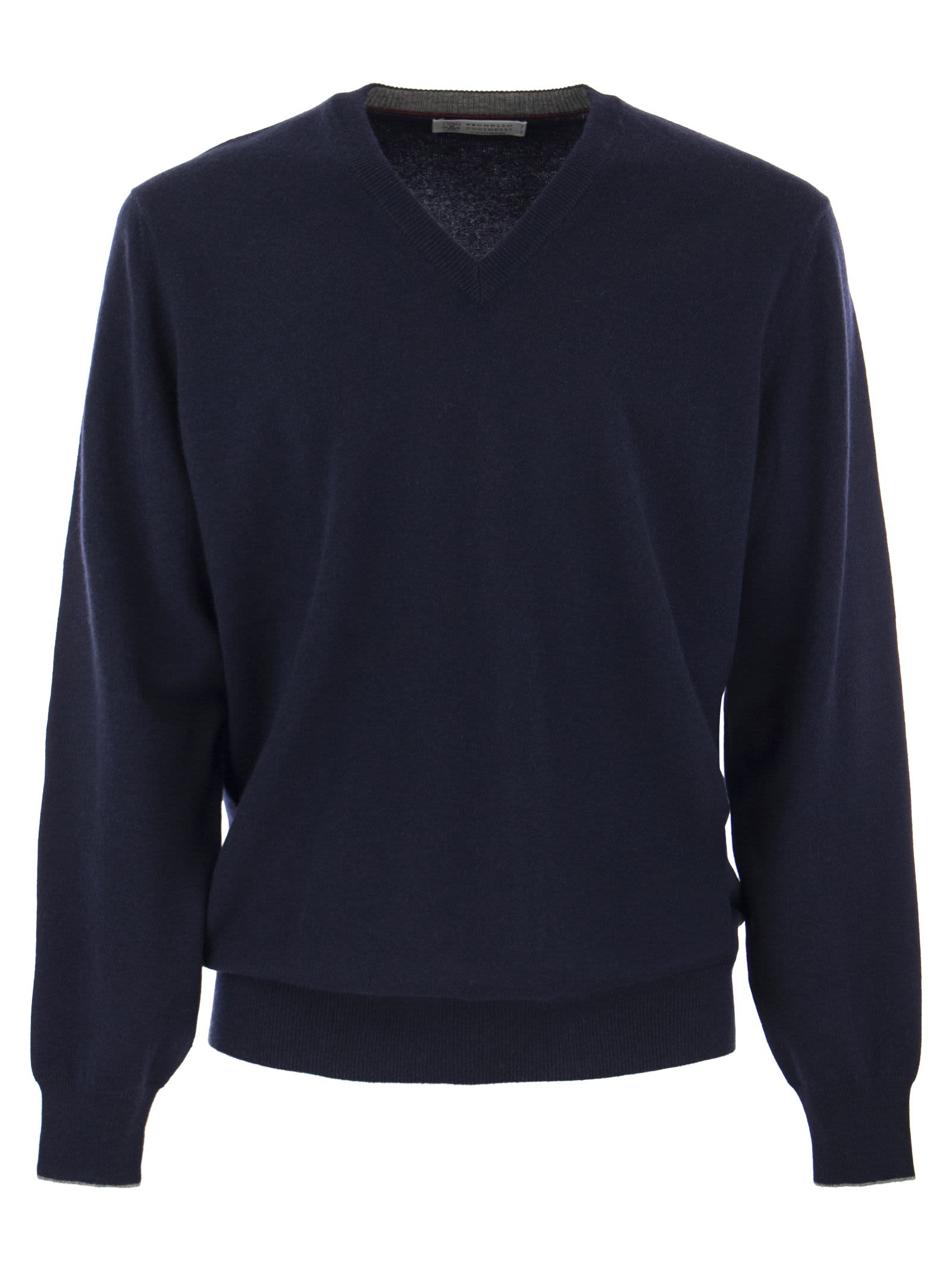 V-neck cashmere jumper