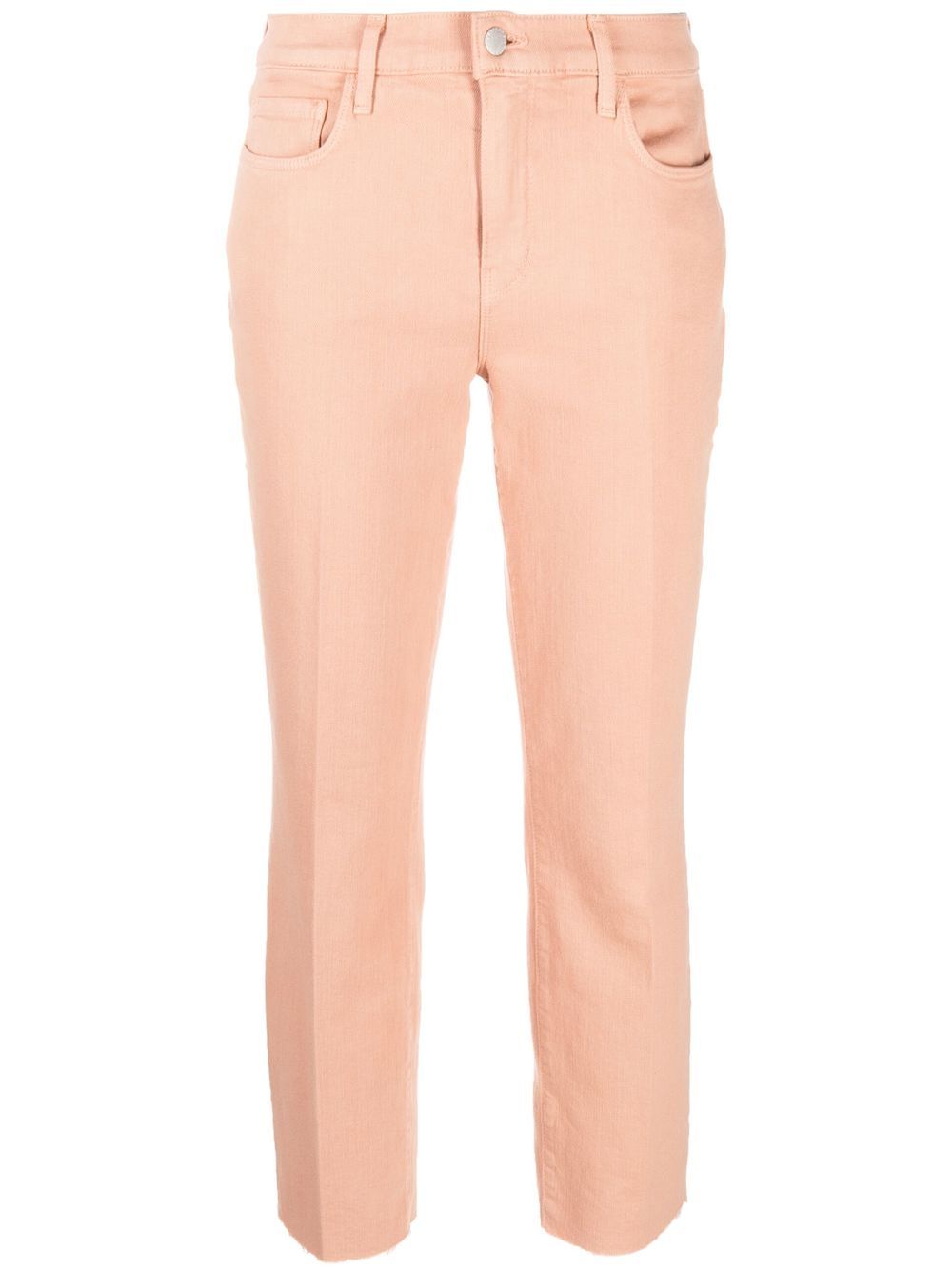 Low-waist cropped jeans - Pink