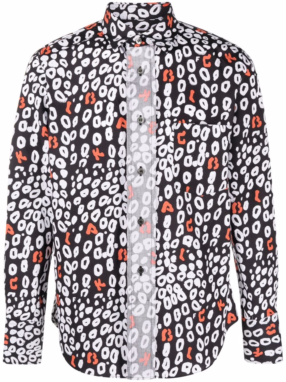 Leopard-print cotton shirt