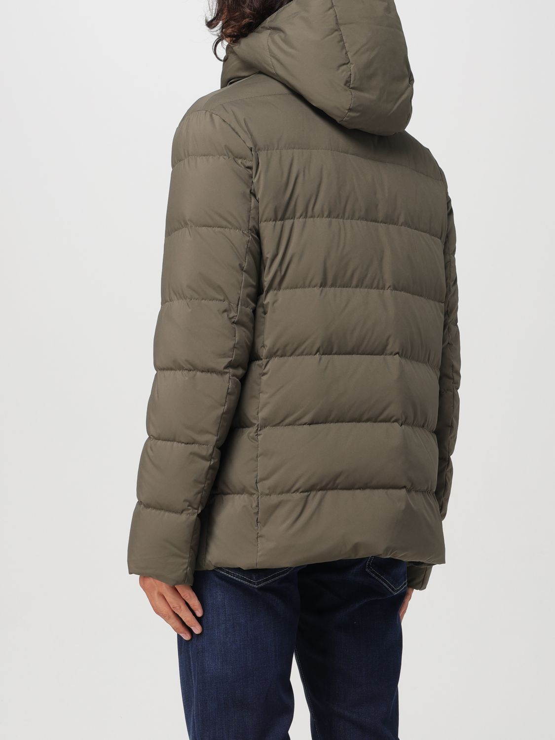 Coat Men color Green