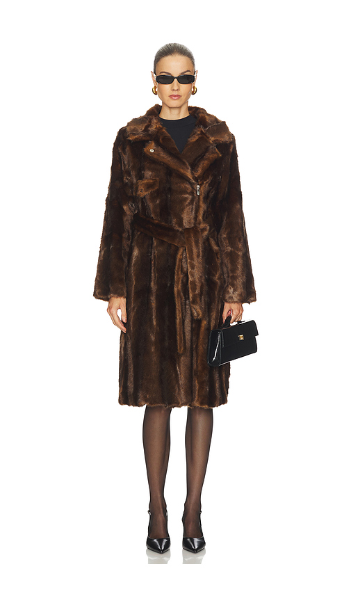 Jakke Frosig Biker Coat in Brown. XS. Also in L