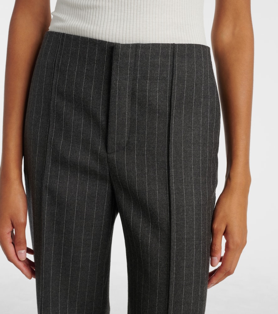 Chloé Pinstriped virgin wool wide-leg pants