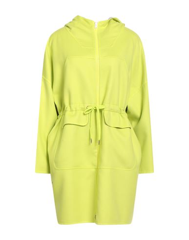 Woman Overcoat & Trench Coat Lime green Size 10 Virgin Wool, Polyester