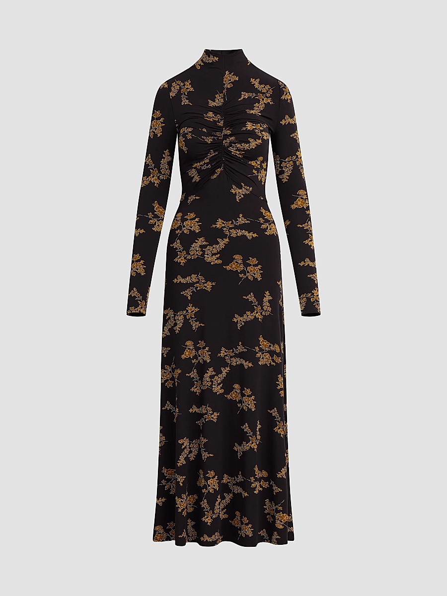 Women's The Lucia Maxi Dress - Navy Vine Floral