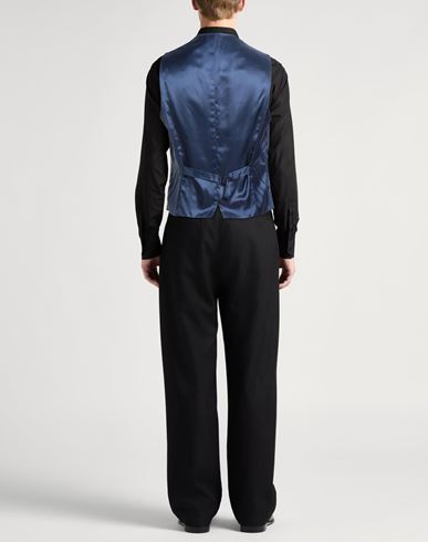 Man Tailored Vest Blue Size 36 Wool