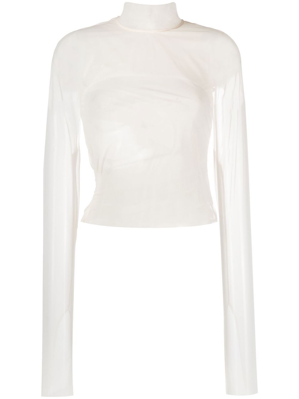 High-neck mesh top