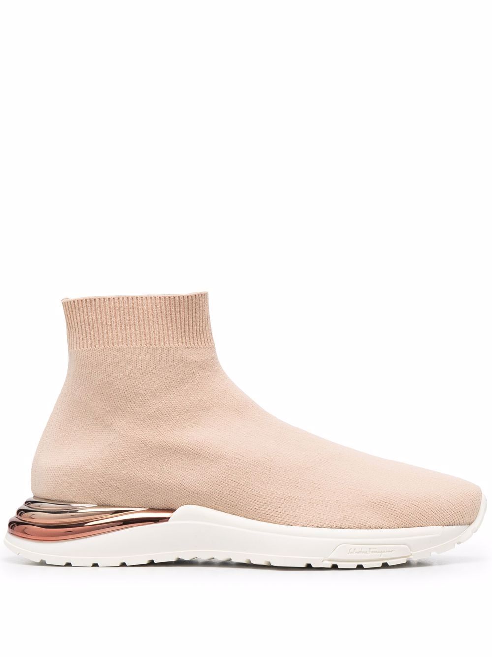 Metallic heel-counter sneakers - Neutrals