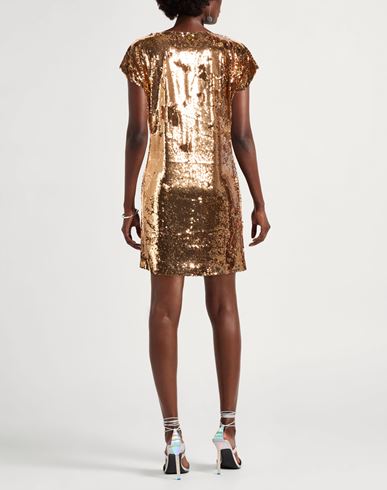 Woman Mini dress Copper Size 4 Polyester, Elastane