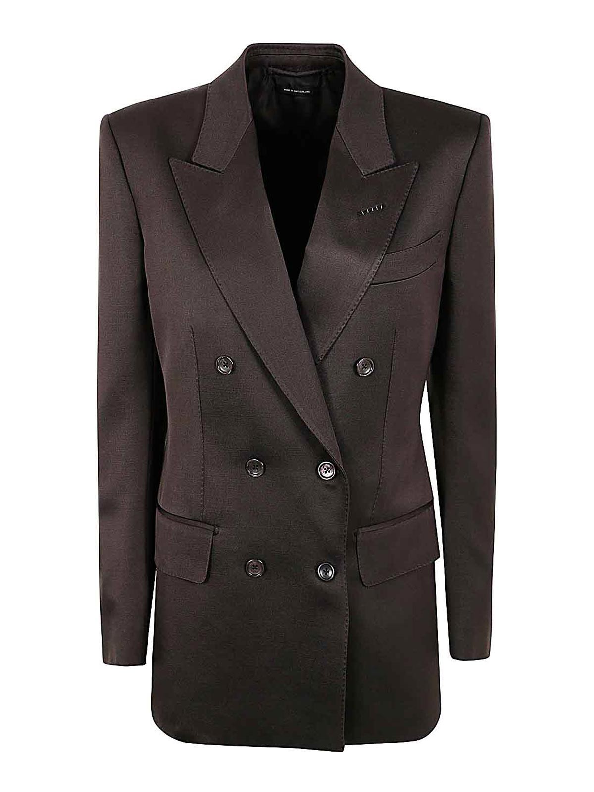Twill Double-Breasted Blazer Blazer And Suits