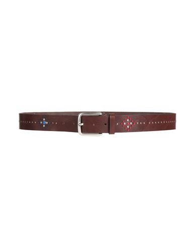 Man Belt Brown Size 42 Leather