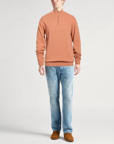 Man Turtleneck Tan Size L Wool, Cashmere