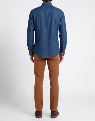 R3d Wöôd Man Denim shirt Blue Size S Cotton
