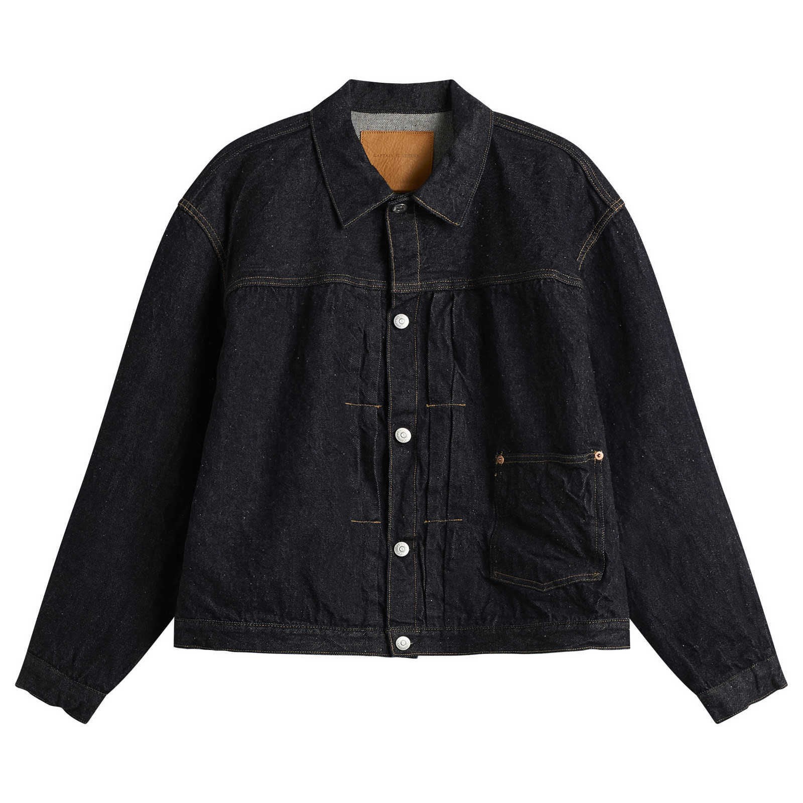 Men's Indigo Wash Denim Tracker Jacket Indigo One Wash