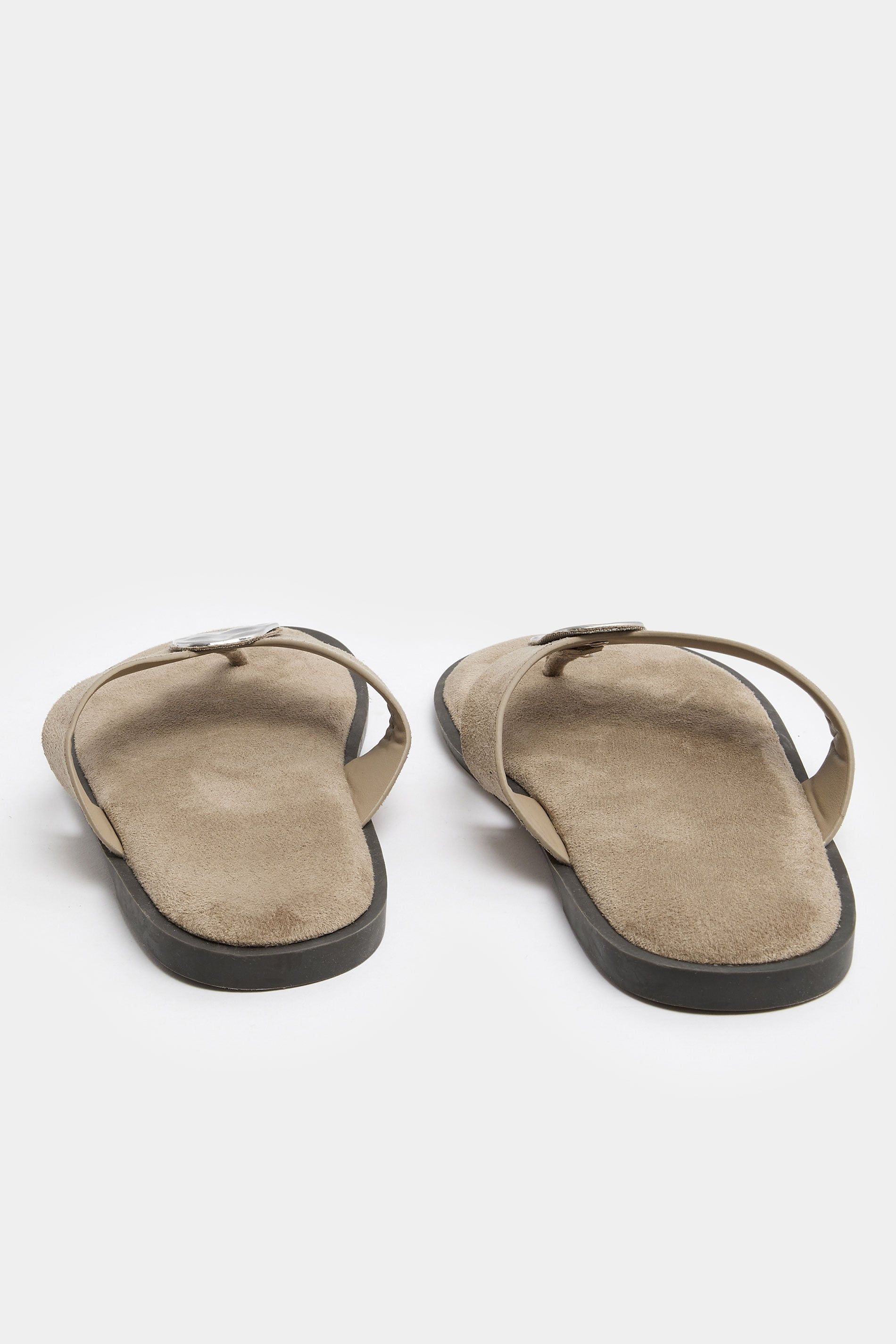 Yours Women's Disk Sandals In Extra Wide EEE Fit in Natural | : 5EEE