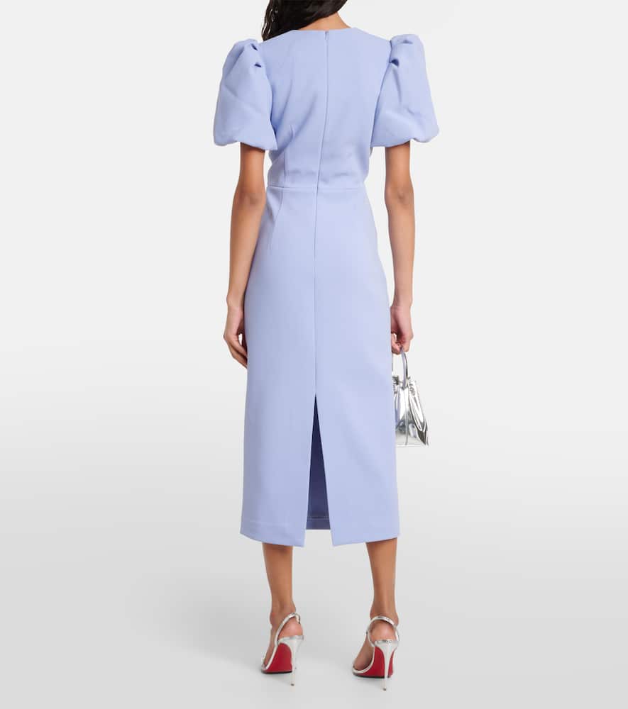 Bridal Annabelle bow-detail midi dress