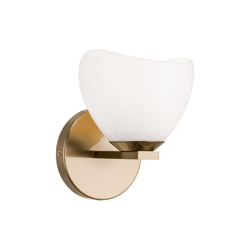 Matteo Uptowne 1-Light Wall Sconce In Aged Gold Bra