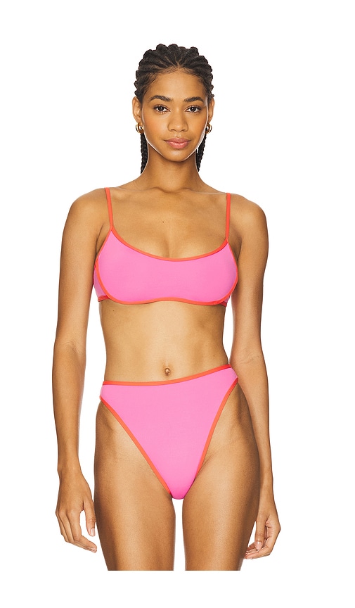 LSPACE Zella Bikini Top in Pink. -  XS also in M