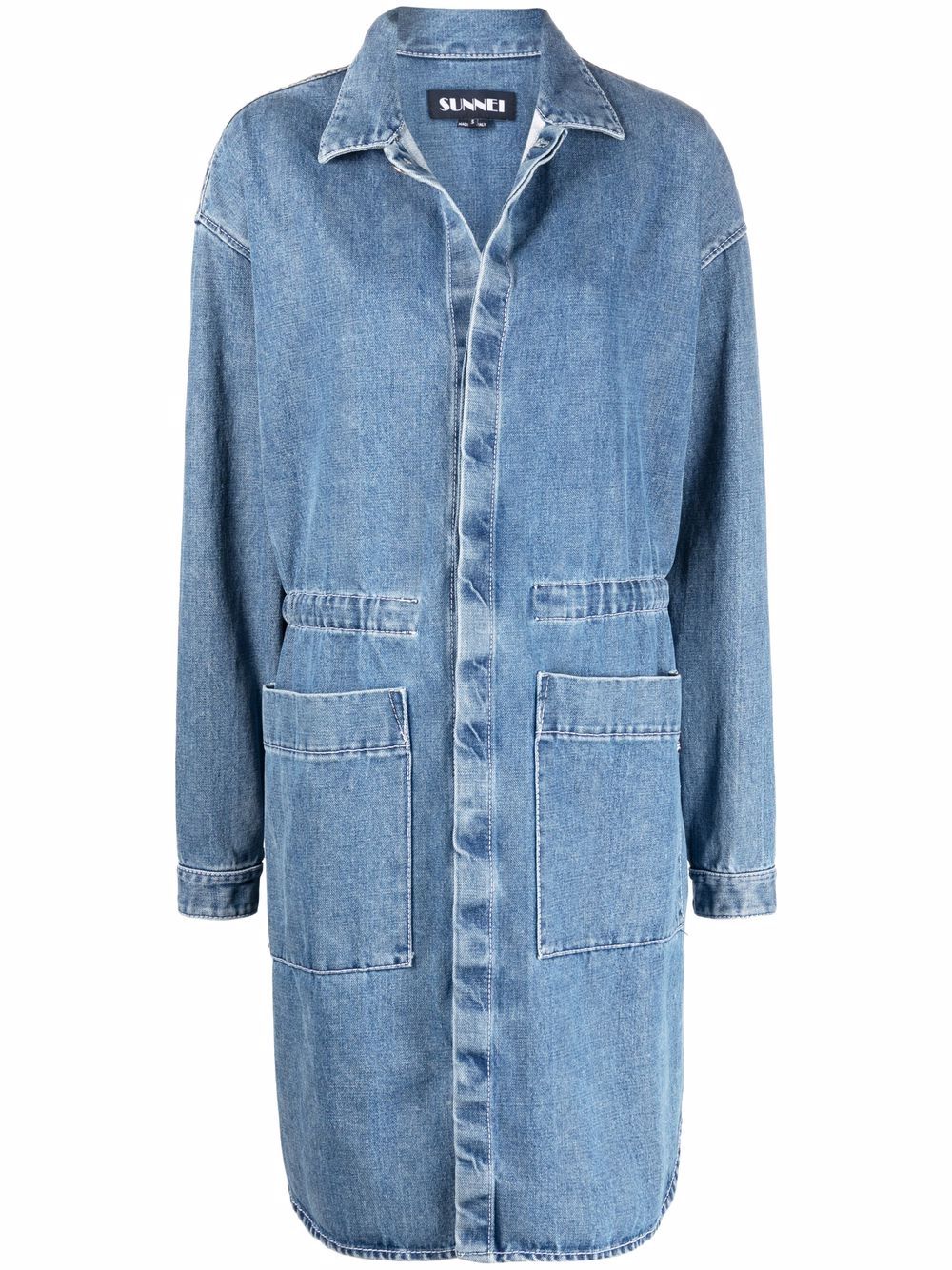 Denim overshirt coat - Blue