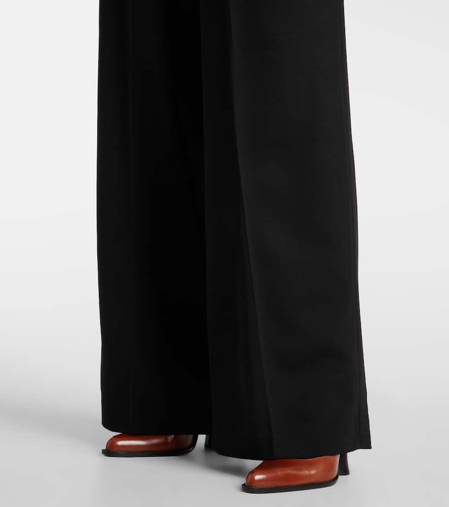 Wool straight pants