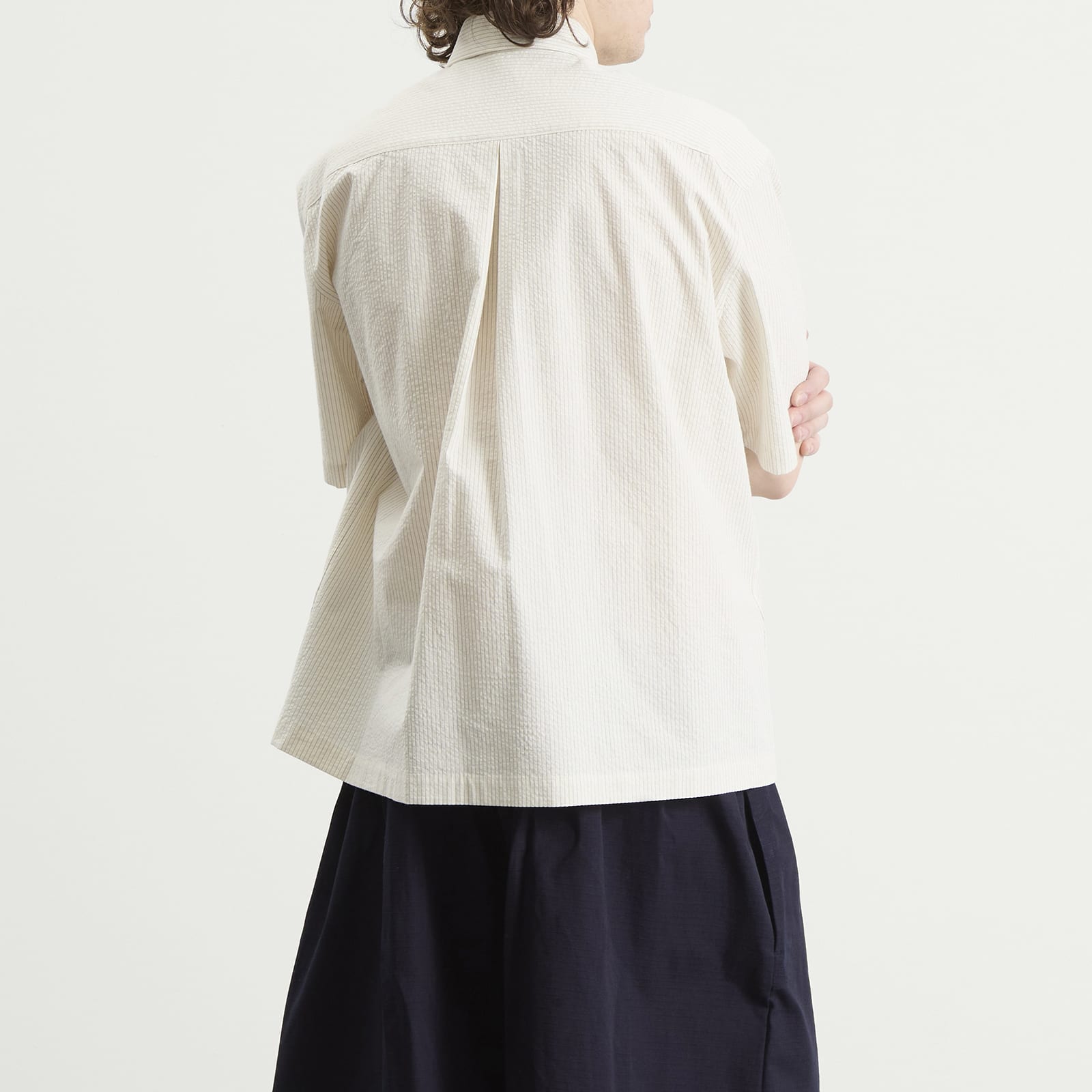 Men's Takeshi Shirt in Ivory Stripe