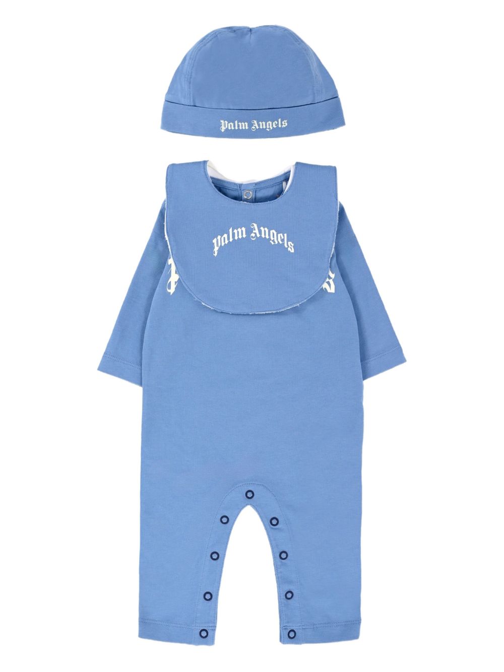 Logo-print babygrow set - Blue