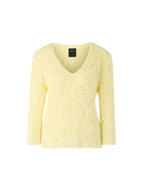 Marc Cain Chunky knit jumper Knitted in Germany, yellow, 34 N