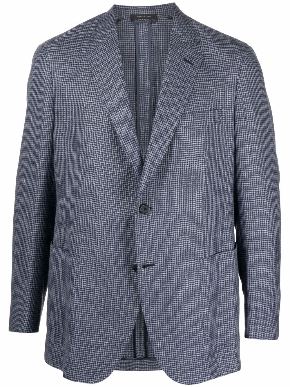 Houndstooth single-breasted blazer - 0000